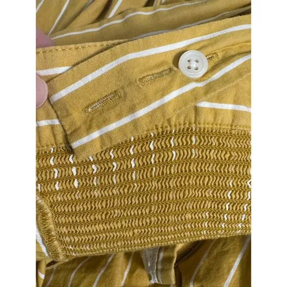 The Great Laurel Striped Midi Dress in Sunburst Stripes Yellow Size S