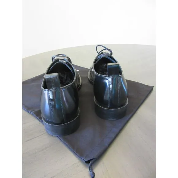 The Kooples Black Men's Leather Derbies Size 6 Oxford Lace Career Shoes