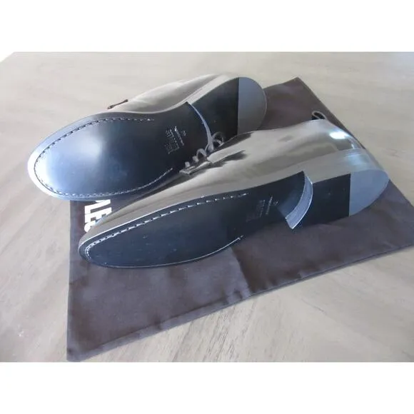 The Kooples Black Men's Leather Derbies Size 6 Oxford Lace Career Shoes