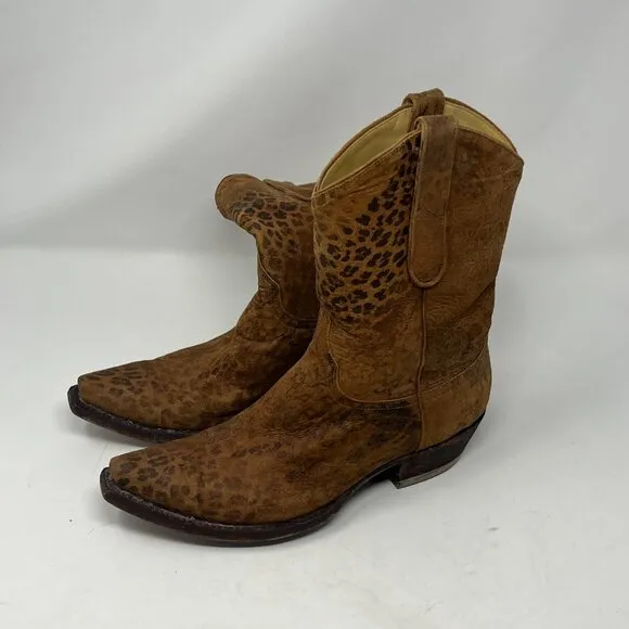 The Old Gringo cowboy boots 8.5 women's western animal print leopardito vintage