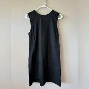 Theory‎ Women’s Linen Blend Sleeveless Lace Up Little Black Dress Size 4