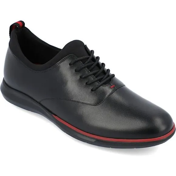 Thomas &amp; Vine Mens Hyde Black Leather Casual and Fashion Sneakers Shoes New
