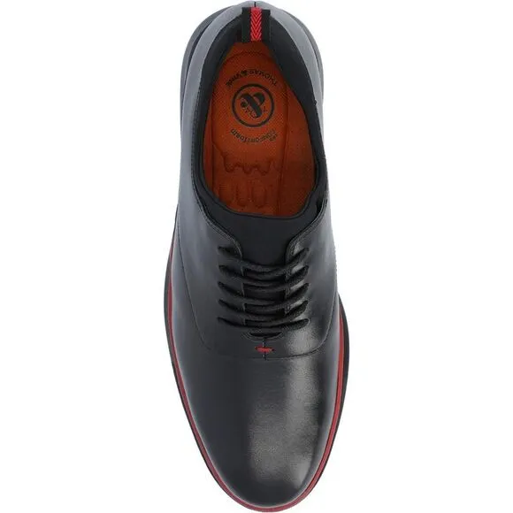 Thomas &amp; Vine Mens Hyde Black Leather Casual and Fashion Sneakers Shoes New