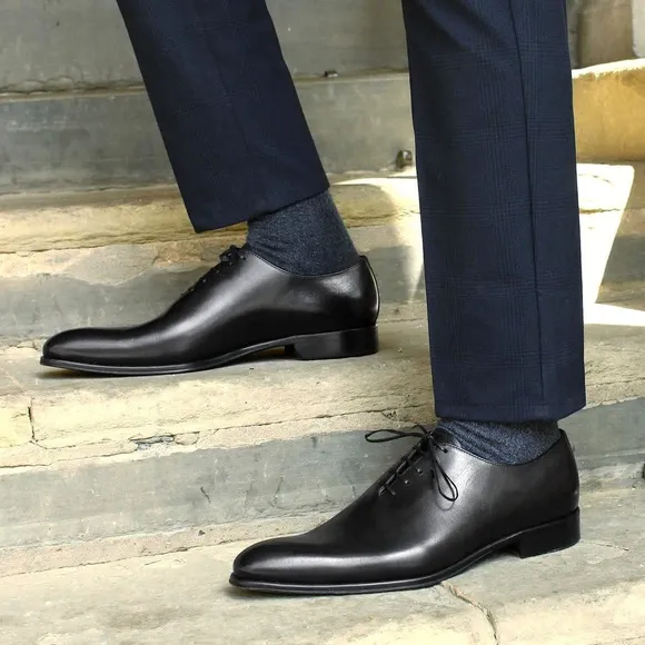 Thomas Bird Benson Wholecut Oxford Black Leather Shoes IT44 US11