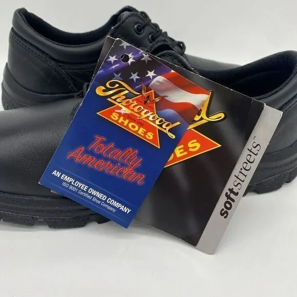 Thorogood Womens Shoes 10.5 M Black Soft Street Series Plain Toe Oxford 534-6905