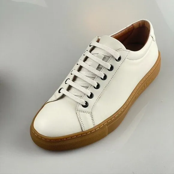Threads &amp; Beams Shoes Cup-Sole Trainer White Leather  Men's Size 7B