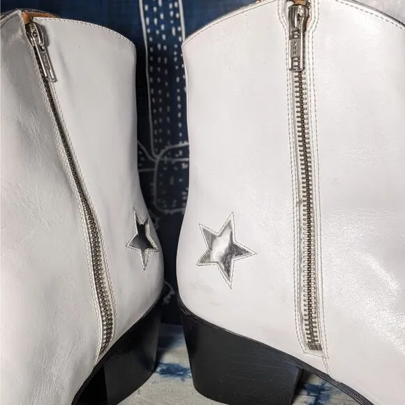 Thursday Boot Company‎ Country Star Western Cowboy Boots White Women's Size 8