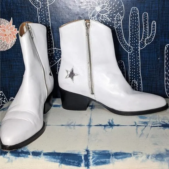 Thursday Boot Company‎ Country Star Western Cowboy Boots White Women's Size 8