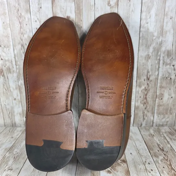Thursday executive Everyday Oxford Dress Shoes Leather Lace Up Brown Size 15