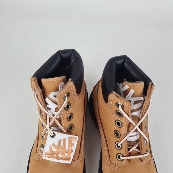 Timberland 6 IN Fordham Little Kids Boots Wheat Outdoors Leather SZ 12