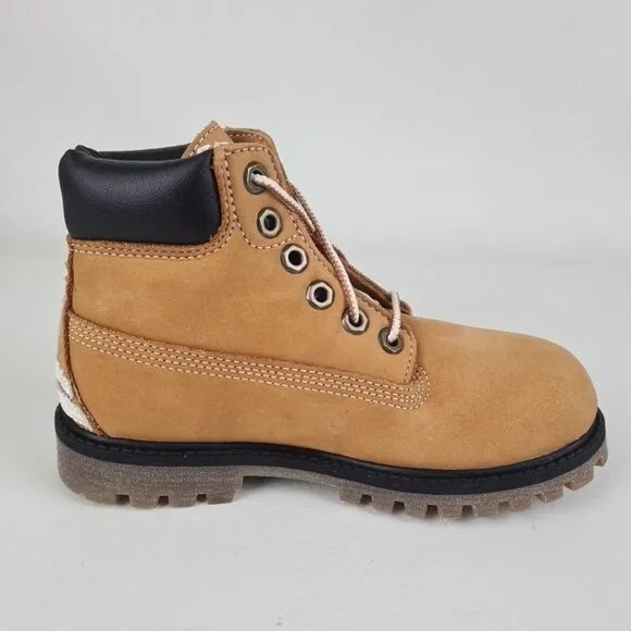 Timberland 6 IN Fordham Little Kids Boots Wheat Outdoors Leather SZ 12