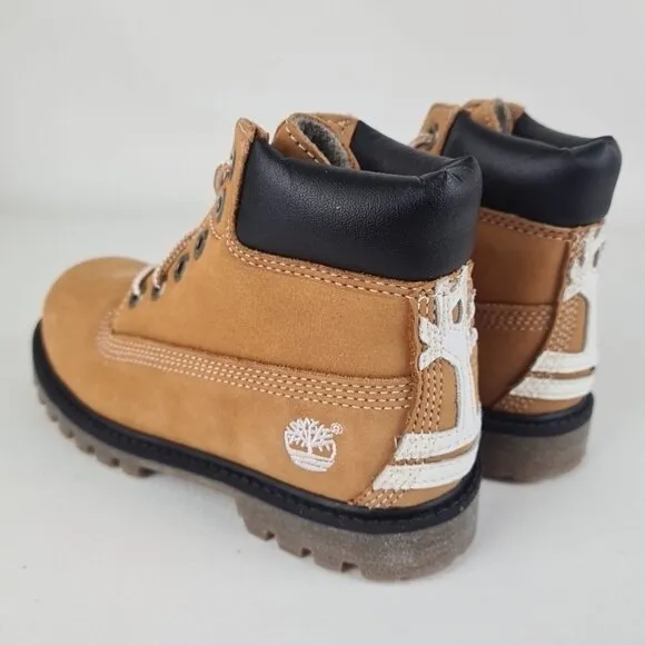Timberland 6 IN Fordham Little Kids Boots Wheat Outdoors Leather SZ 12