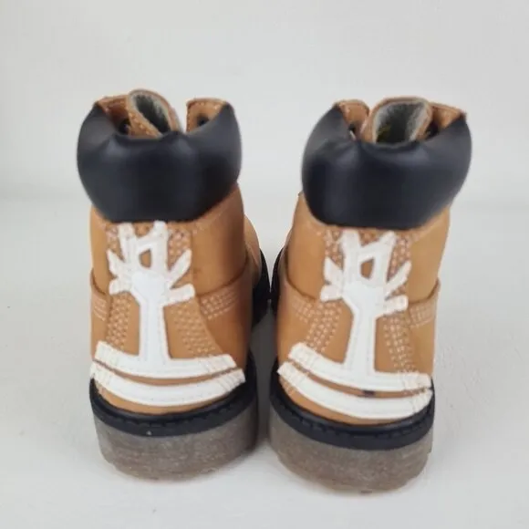 Timberland 6 IN Fordham Little Kids Boots Wheat Outdoors Leather SZ 12