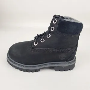 Timberland 6 In Premium Boot Nubuck Black Toddler Waterproof Outdoors