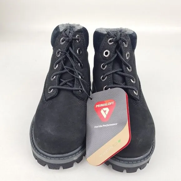 Timberland 6 In Premium Boot Nubuck Black Toddler Waterproof Outdoors