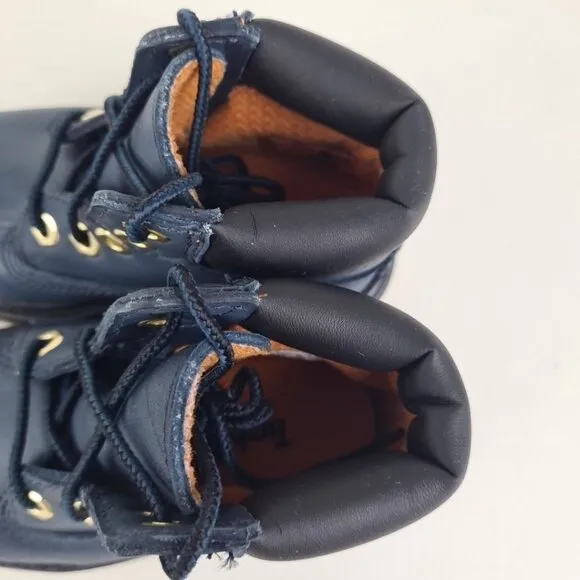 Timberland 6In Premium TODDLER Boots Outdoors Navy Mar Leather