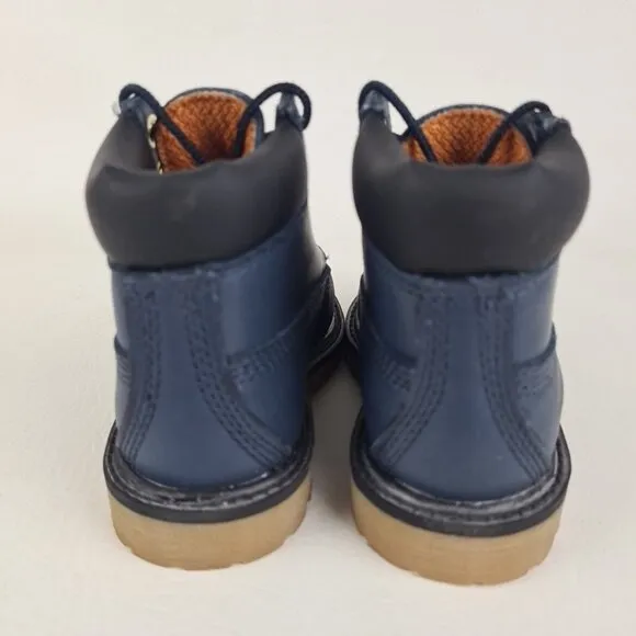 Timberland 6In Premium TODDLER Boots Outdoors Navy Mar Leather