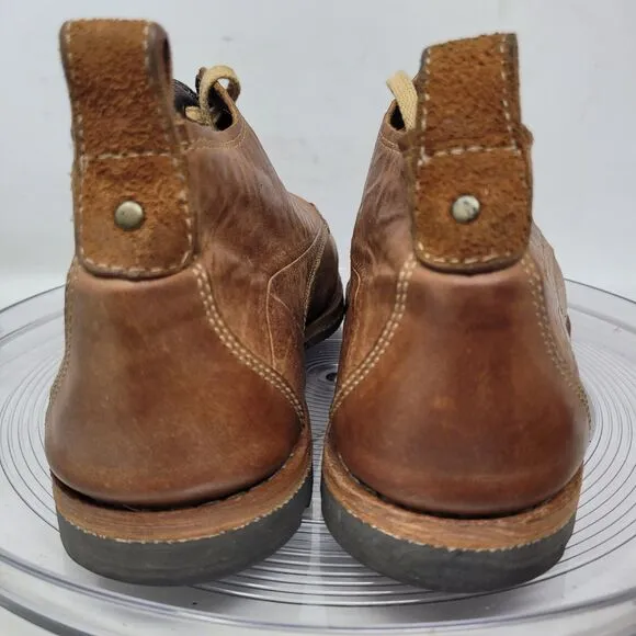 Timberland Boot Co Bardstown Factory Distressed Chukka Saddle Tan Leather Sz 13
