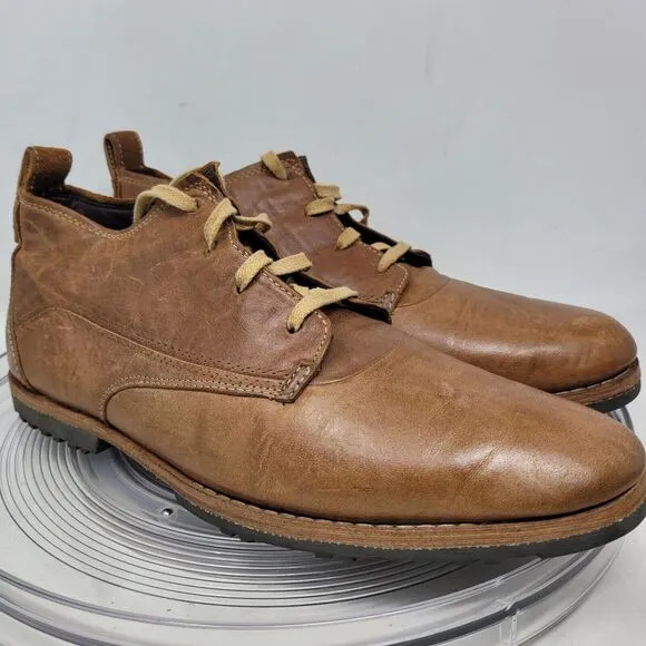Timberland Boot Co Bardstown Factory Distressed Chukka Saddle Tan Leather Sz 13