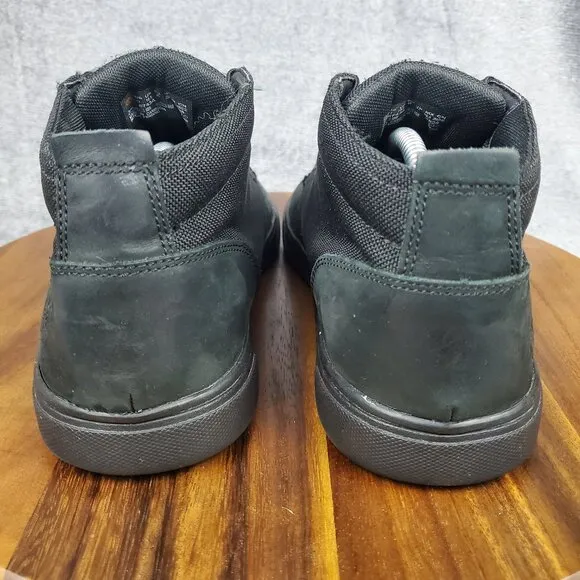 Timberland Chukka Boots Mens 11 Black Leather Fabric Groveton Casual Ankle Shoes