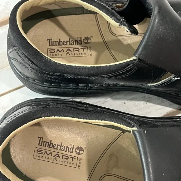 Timberland Fisherman Sandals Shoes US 7.5 EU 41 Black Leather Chunky Closed Toe