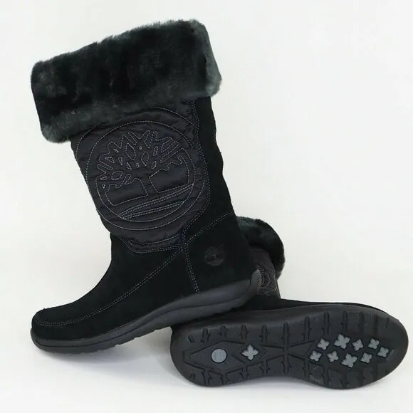 Timberland Hollyberry TL Pull-On Girls Womens Boots Winter Suede New