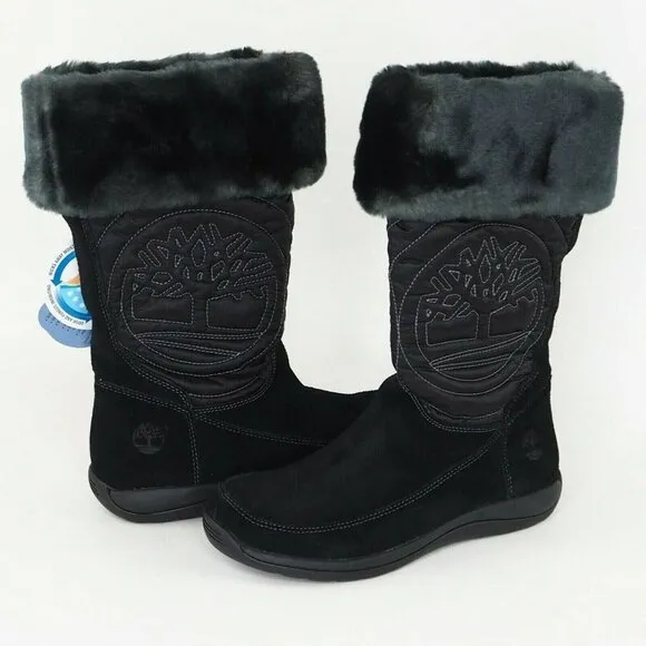 Timberland Hollyberry TL Pull-On Girls Womens Boots Winter Suede New