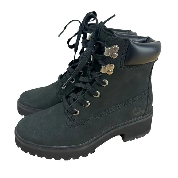 Timberland NWOB Carnaby Cool 6 Inch Lace Up Boots Black Size 6 Leather Upper