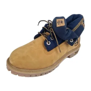 Timberland Script Roll Top Boots Little Kids Wheat Leather Size 2 Youth
