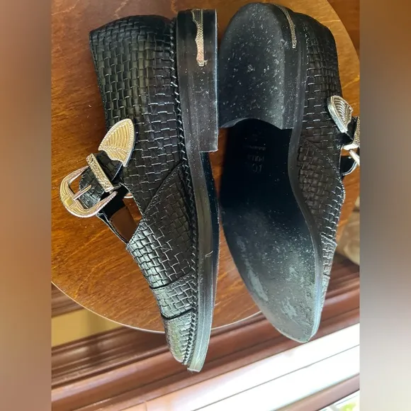 TOGA ARCHIVES Sandals Buckled Leather Black Size 7