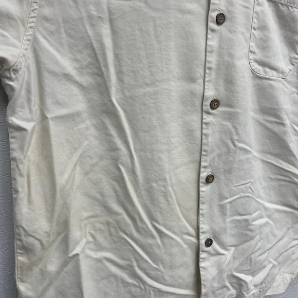 Tommy Bahama Silk Aloha America Embroidered Short Sleeve Shirt Large