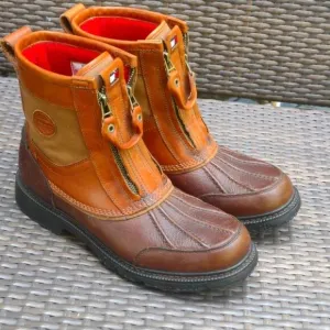 Tommy Hilfiger Vintage Men's Leather Boots Size 10.5 90&quot;s