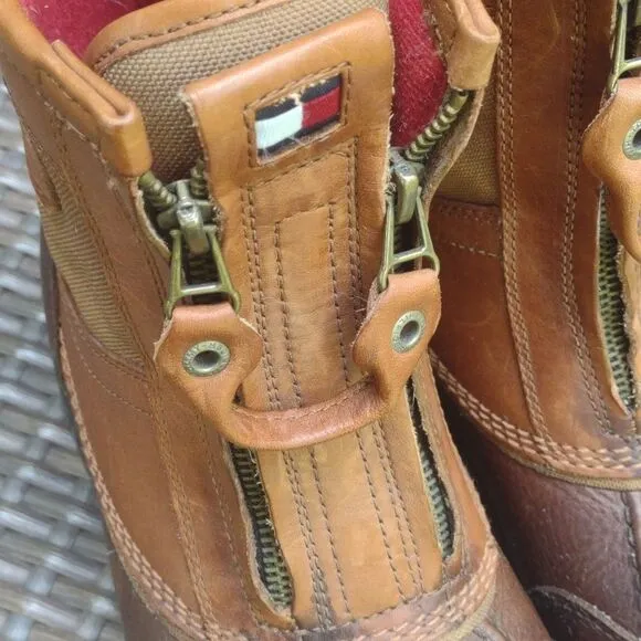 Tommy Hilfiger Vintage Men's Leather Boots Size 10.5 90&quot;s