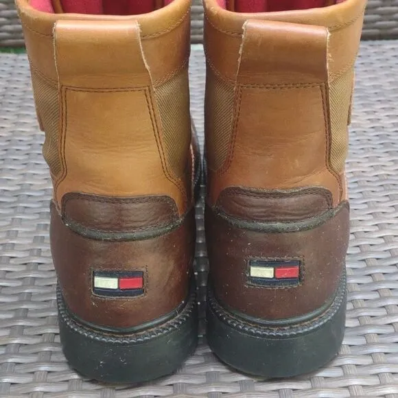 Tommy Hilfiger Vintage Men's Leather Boots Size 10.5 90&quot;s