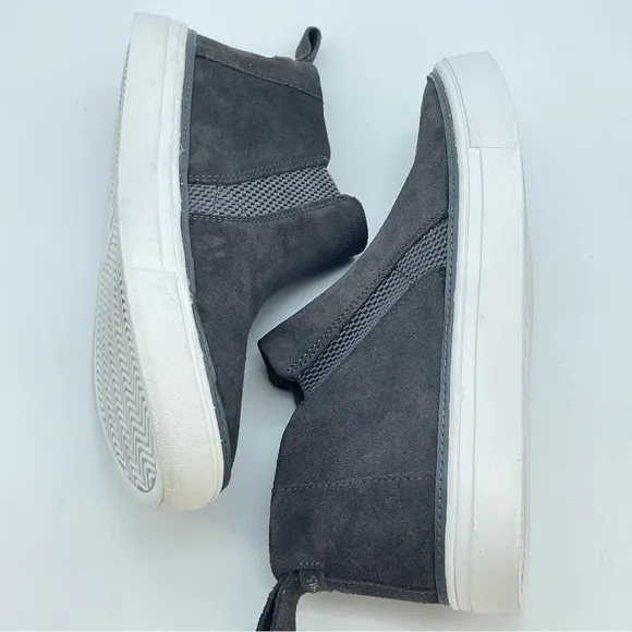 TOMS Bryce Slip On Sneakers | Gray Suede | Mid-Top Shoes Booties W 8
