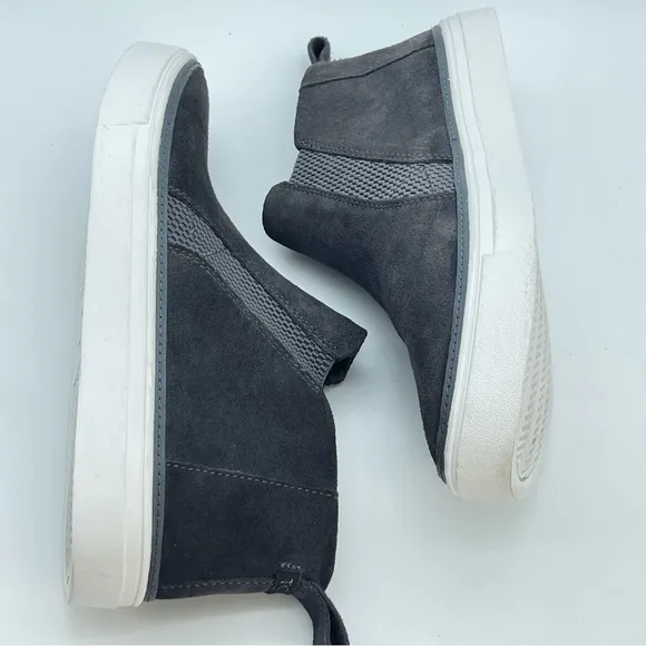 TOMS Bryce Slip On Sneakers | Gray Suede | Mid-Top Shoes Booties W 8