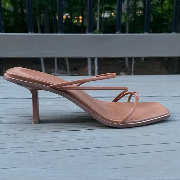 Tony Bianco Danni Strappy Sandal Heel Tan Como Leather Sandals Shoes Size 9