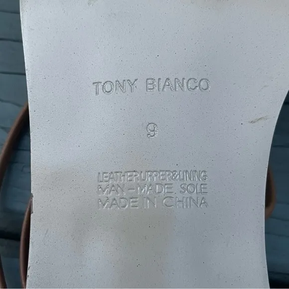 Tony Bianco Danni Strappy Sandal Heel Tan Como Leather Sandals Shoes Size 9