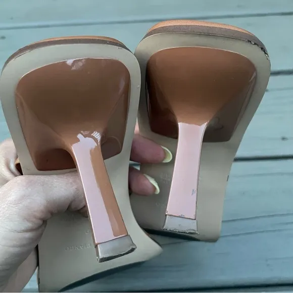 Tony Bianco Danni Strappy Sandal Heel Tan Como Leather Sandals Shoes Size 9