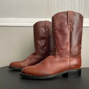 Tony Lama Boots Womens 7 B 7520 Brown Pull On Cowgirl Cowboy Western Leather