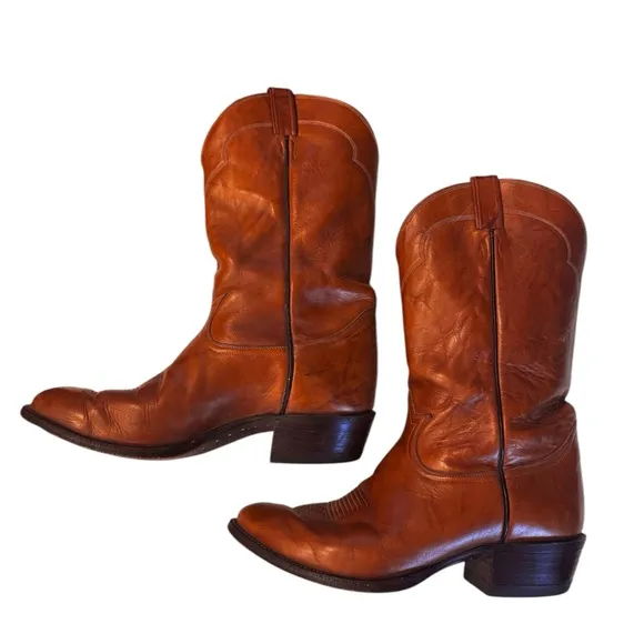 Tony Lama Cowboy Boots Men's Size 10.5EEE Vintage Style 5084 El Paso TX Western