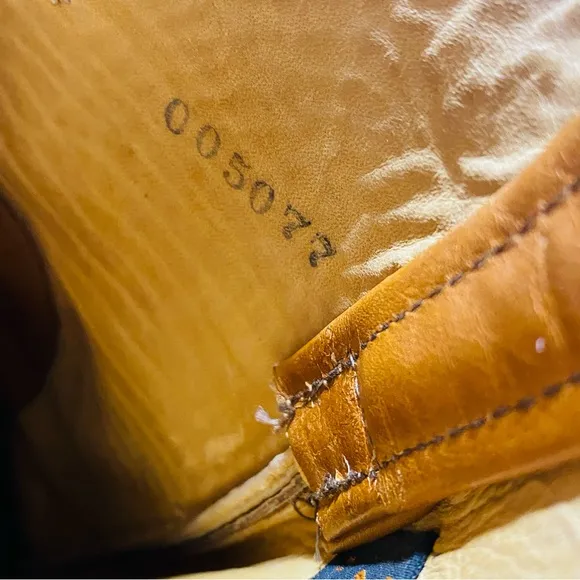 Tony Lama El Paso Whiskey Brown Mens Leather Western Boots 5 Vintage U.S.A