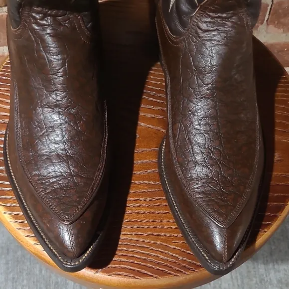 Tony Lama Vintage Algonquin Cowboy Boots Caribou Leather Men’s Size 9.5 D