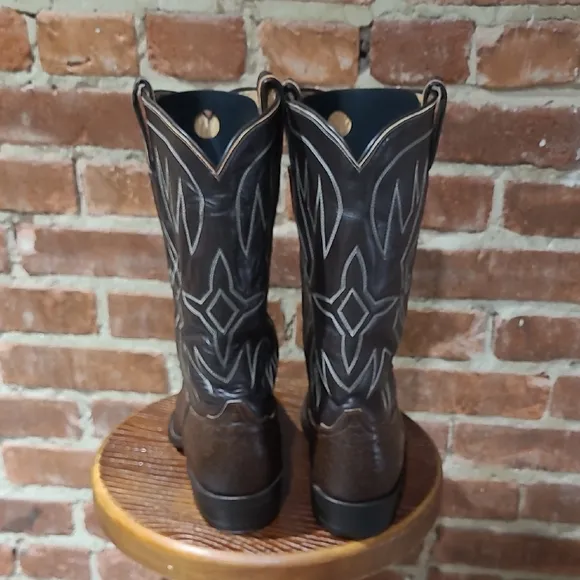 Tony Lama Vintage Algonquin Cowboy Boots Caribou Leather Men’s Size 9.5 D
