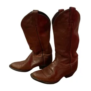 TONY LAMA Vintage Brown Leather Cowboy Boots