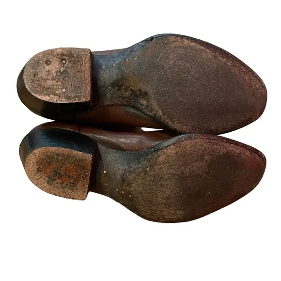 TONY LAMA Vintage Brown Leather Cowboy Boots