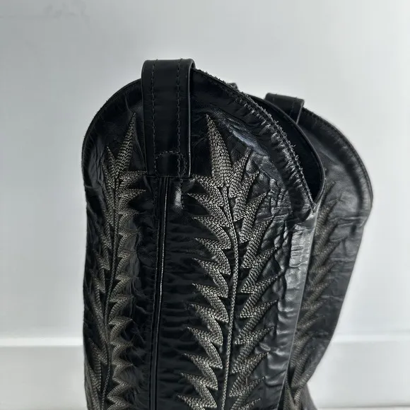 Tony Lama Vintage Teju Lizard Chocolate Brown Cowboy Boots Womens 5.5