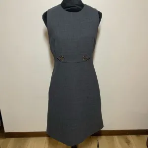 Tory Burch gray sleeveless mini dress wool blend sheath women’s size 4