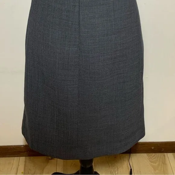 Tory Burch gray sleeveless mini dress wool blend sheath women’s size 4