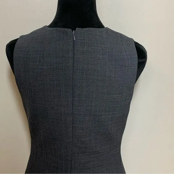 Tory Burch gray sleeveless mini dress wool blend sheath women’s size 4